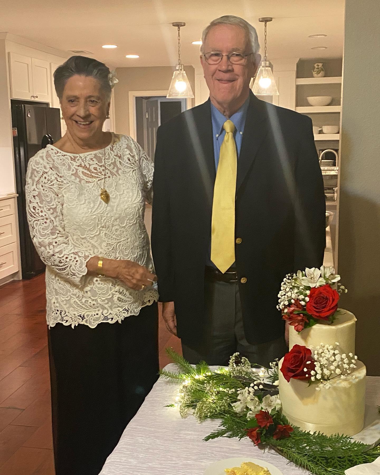 Charles and Nancy at wedding